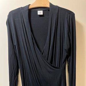 Cabi black cotton top -cross front